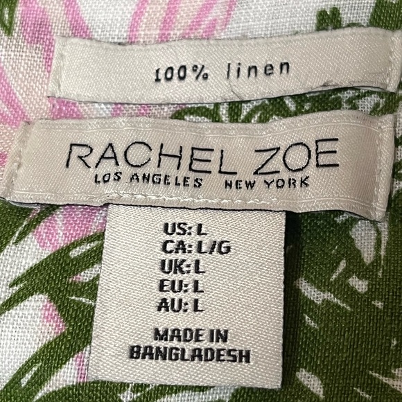 Rachel Zoe 100% Linen Women’s Shirt Button Down, Long Sleeve Sz L - Picture 8 of 8